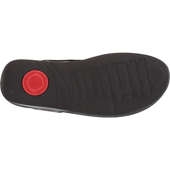 FitFlop Skylar Lainey Slingback Thong Wedge Sandals Black US Women's Size 6 - Picture 5 of 7